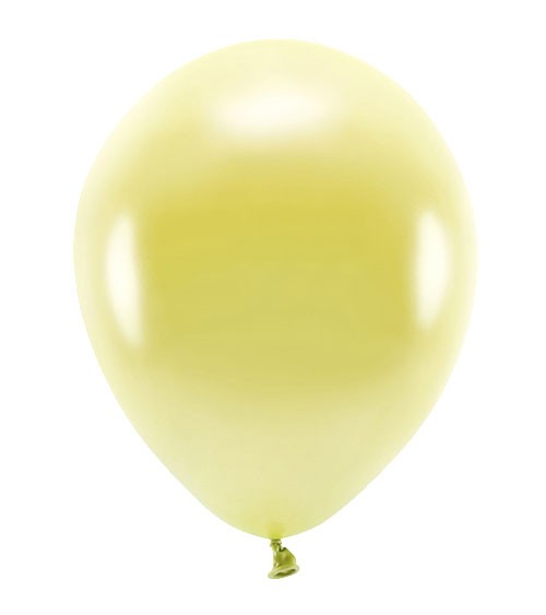 Metallic-Ballons - hellgelb - 30 cm - 10 Stück