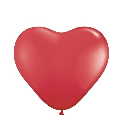 Herz-Luftballons - 25 cm - rot - 100 Stück