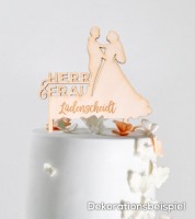 Dein Cake-Topper "Hochzeit" aus Holz - Wunschtext