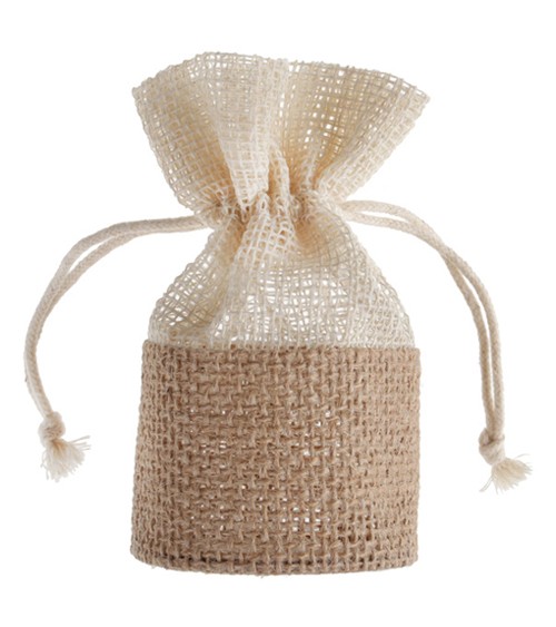 Jute-Gastgeschenkverpackung - natur - 4 Stück