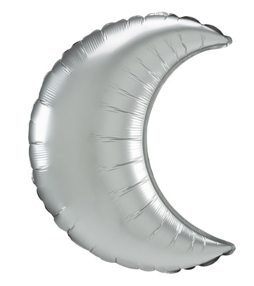 Shape-Folienballon "Mond" - Satin silber