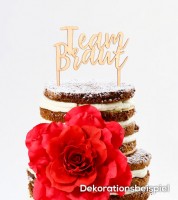 Cake-Topper "Team Braut" aus Holz