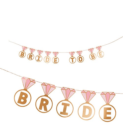 DIY Diamantring-Girlande "Bride to Be" - 2,5 m