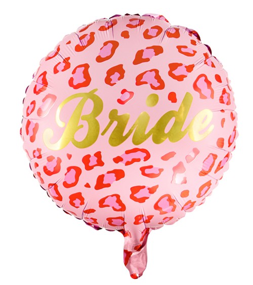 Folienballon "Bride" - Leopardenmuster pink - 45 cm