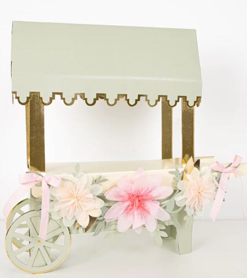 Kleiner Servierwagen "Ladurée Paris" aus Karton - 54 x 53 x 19 cm