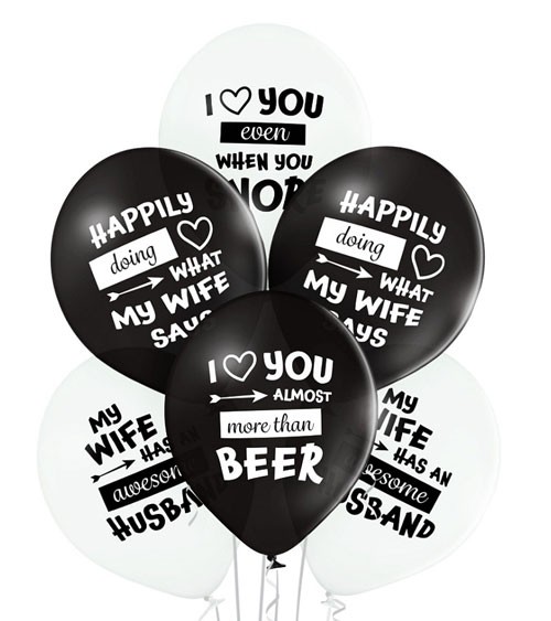 Luftballon-Set "Best Wife Ever" - 6-teilig