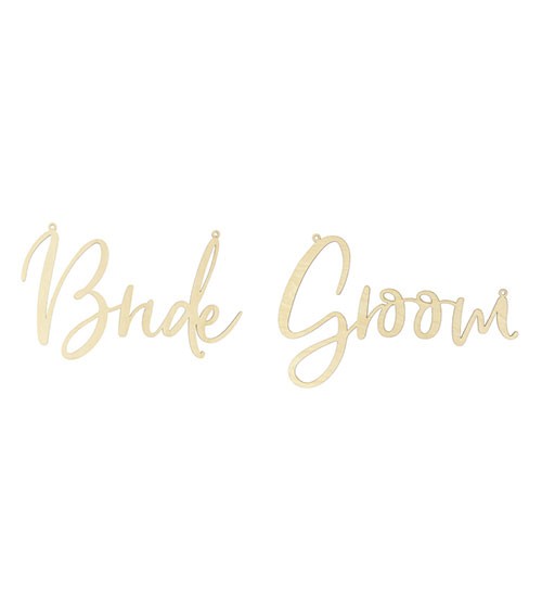 Stuhlschilder aus Holz "Bride" & "Groom" - 2-teilig