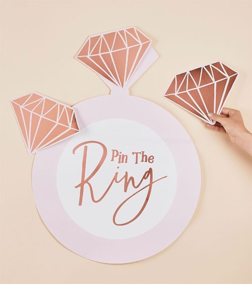 JGA Partyspiel "Pin the Ring" - 21-teilig
