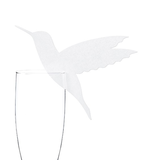 Glasdekoration "Kolibri" - 10 Stück