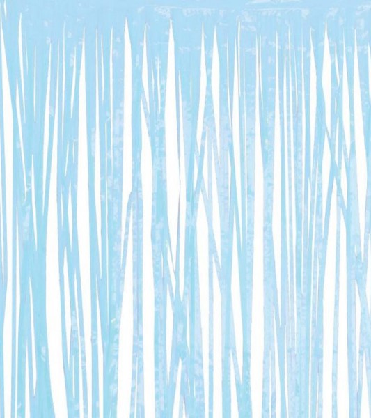 Fransen-Vorhang - pastell hellblau - 1 x 2 m