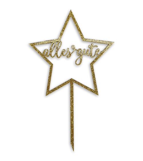 Dein Cake-Topper "Star" aus Acryl - Wunschtext