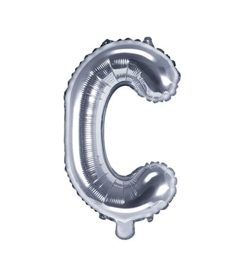 Folienballon Buchstabe "C" - silber - 35 cm
