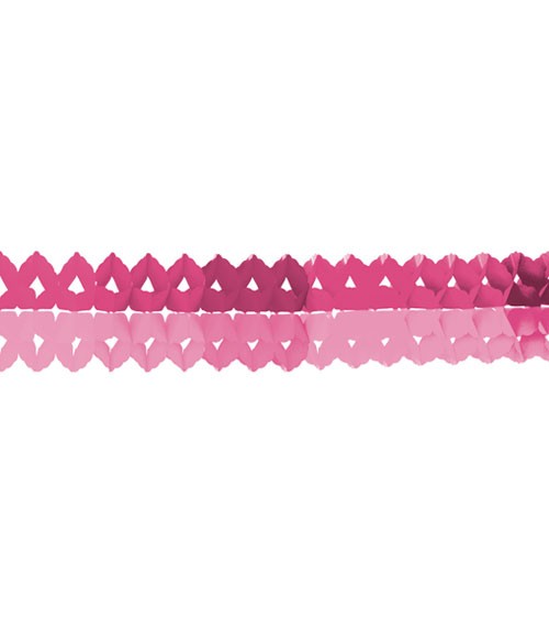 Mini-Papiergirlanden "Farbmix Pink" - 2 m - 2 Stück