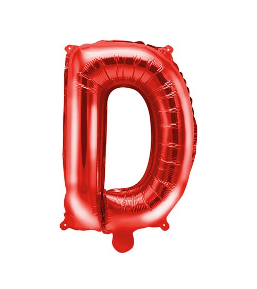 Folienballon Buchstabe "D" - rot - 35 cm