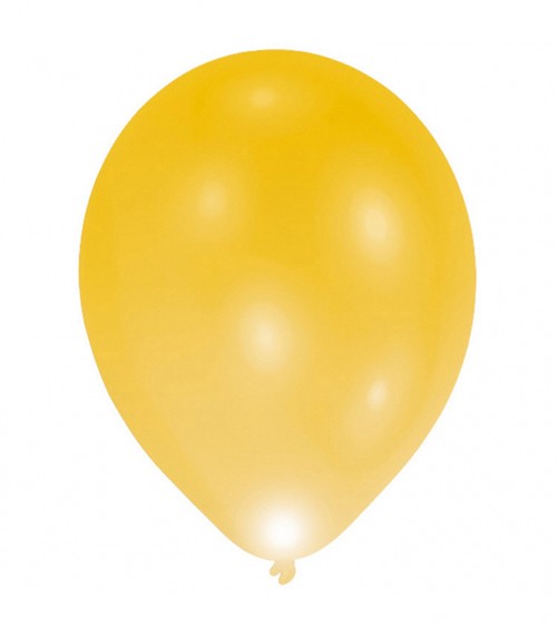 Leucht-Ballons - gold - 5 Stück