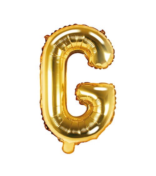 Folienballon Buchstabe "G" - gold - 35 cm