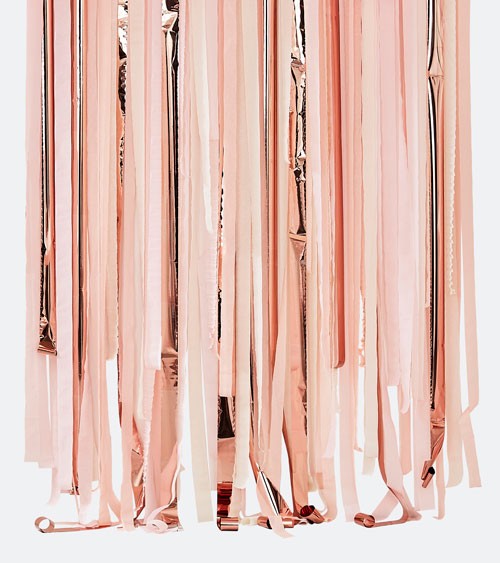 Streamer Backdrop - rosa, pfirsich, pastellgelb, metallic rosegold