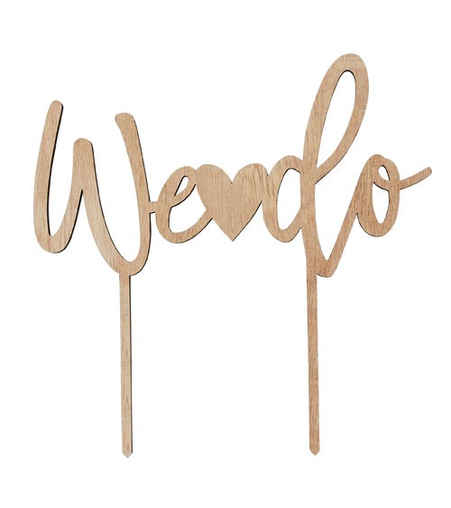 Cake Topper aus Holz "We do"