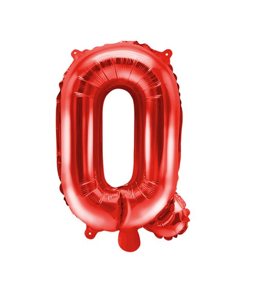 Folienballon Buchstabe "Q" - rot - 35 cm