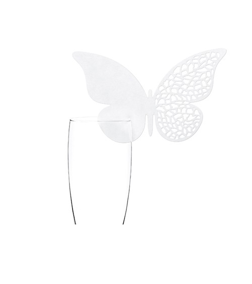 Glasdekoration "Schmetterling mit Ornamenten" - 10 Stück