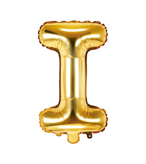 Folienballon Buchstabe "I" - gold - 35 cm