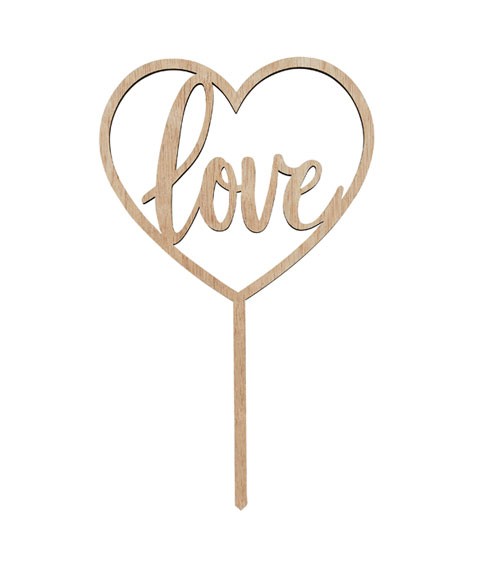 Cake Topper aus Holz "love"
