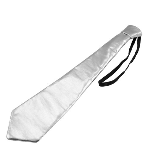 Krawatte - metallic silber
