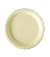 Kleine Pappteller - creme - 10 Stück