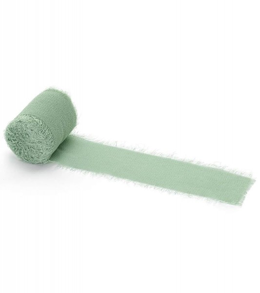 Chiffon-Band - pistazie - 4 cm x 5 m - 3 Stück