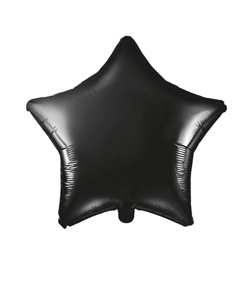 Stern-Folienballon - schwarz - 48 cm