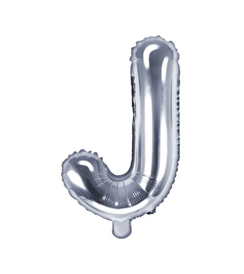 Folienballon Buchstabe "J" - silber - 35 cm