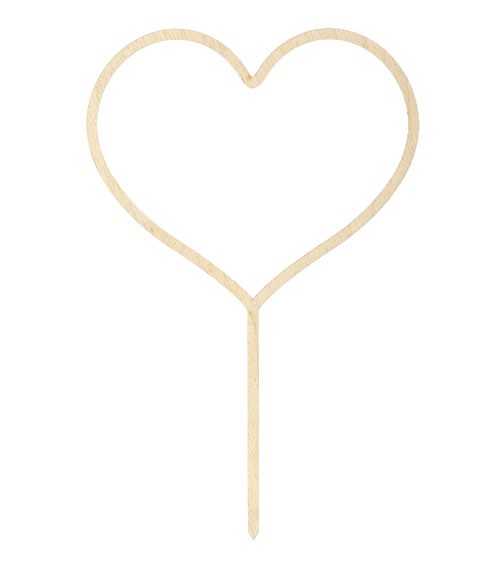 Cake-Topper aus Holz "Herz" - 23 cm