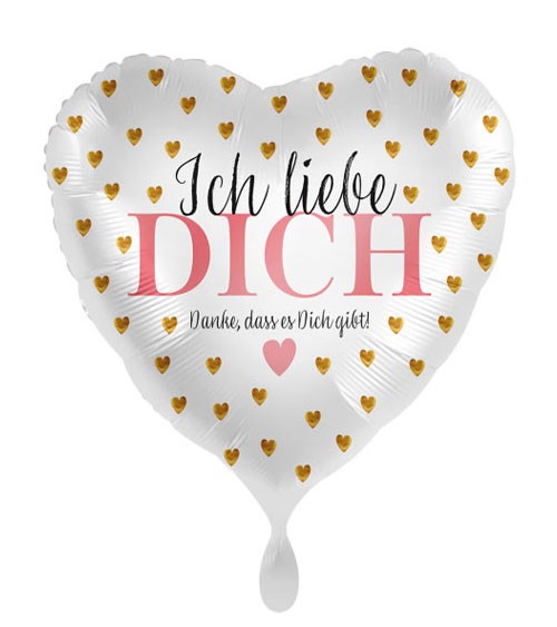 Herz-Folienballon "Ich liebe Dich - Danke, dass es dich gibt"