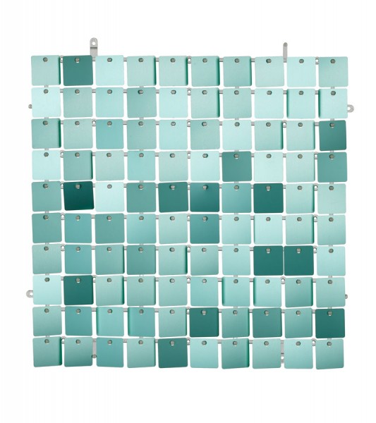 Pailletten-Wandpaneel - helles türkis - 30 x 30 cm