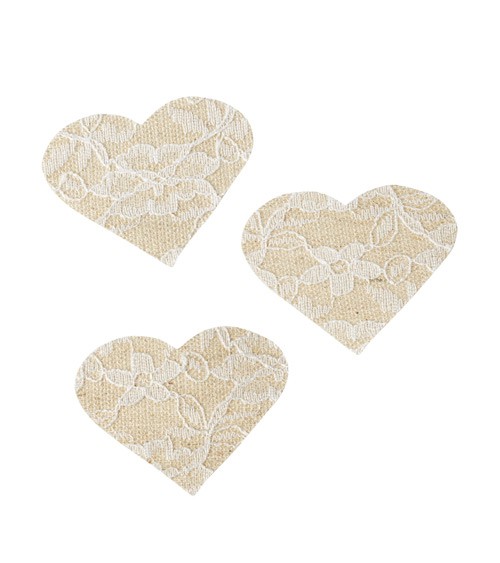Streuteile "Herz mit Spitze" - 5 cm - 6 Stück