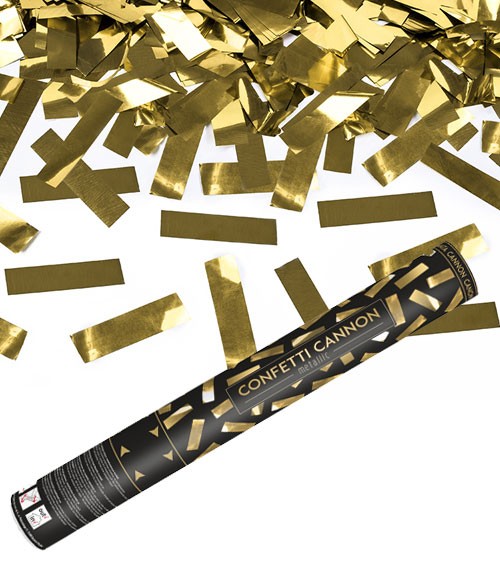 Konfetti-Kanone - gold - 40 cm