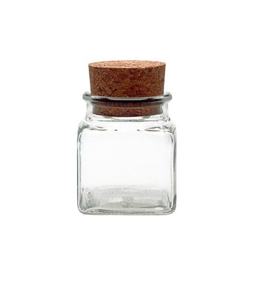 Korkenglas - quadratisch - 120 ml
