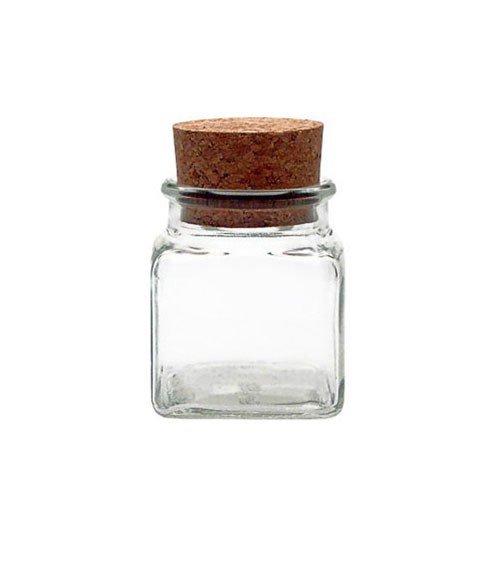 Korkenglas - quadratisch - 120 ml