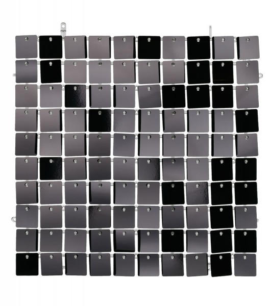Pailletten-Wandpaneel - schwarz - 30 x 30 cm