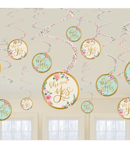 Spiralgirlanden "Mint to Be" - 12-teilig