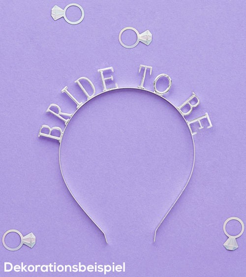 Haarreifen "Bride to Be" - silber