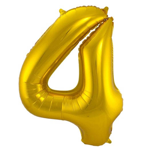 SuperShape Folienballon "4" - gold