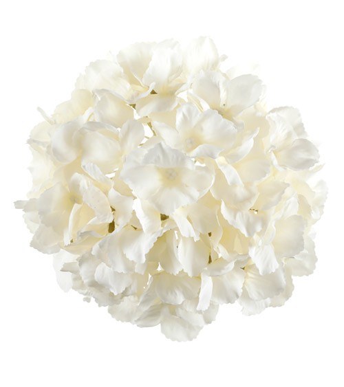 Künstliche Hortensien-Blüte - ivory - 20 cm