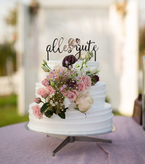 Dein Cake-Topper "Name Script" aus Acrylspiegel - Wunschtext