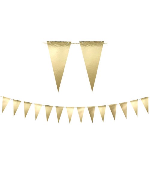 DIY-Wimpelgirlande - metallic gold - 2,15 m