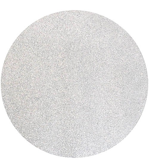 Premium-Platzsets mit Glitter - 34 cm - silber - 6 Stück