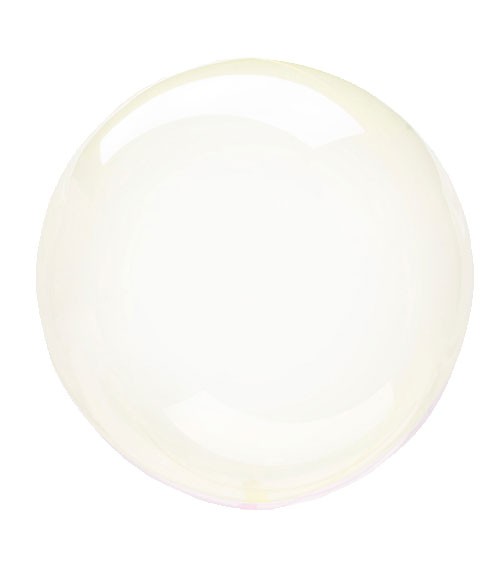 Kugel-Folienballon "Clearz Crystal" - gelb - 45-56 cm