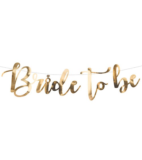 DIY Schriftzuggirlande "Bride to be" - gold - 80 cm
