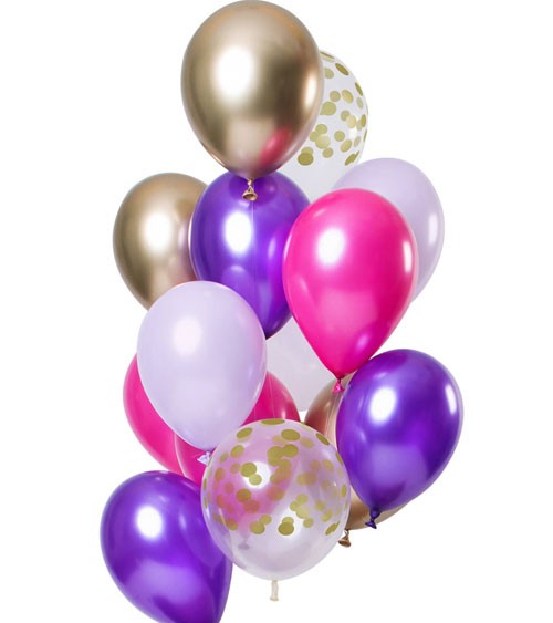 Luftballon-Set "Purple Posh" - 12-teilig