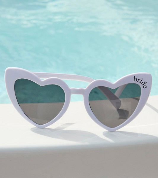 Herz-Sonnenbrille "Bride" - weiß